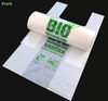 Biodegradable Shopping Bag on roll,compostable T-shirt Bag,biodegradable T-shirt Bag